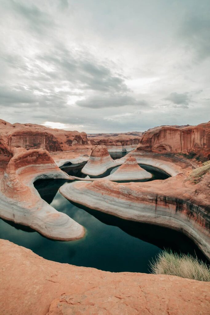 A unique Southern Utah canyon full of water.