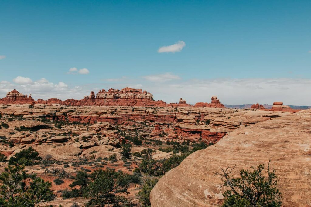 Red rock landscape in Canyonlands National Park. Southern Utah views.